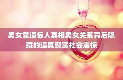 男女靠逼惊人真相男女关系背后隐藏的逼真现实社会震惊