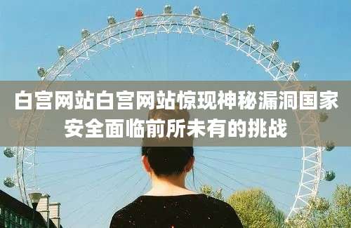 白宫网站白宫网站惊现神秘漏洞国家安全面临前所未有的挑战