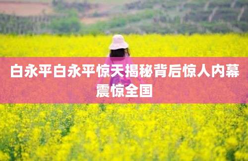 白永平白永平惊天揭秘背后惊人内幕震惊全国
