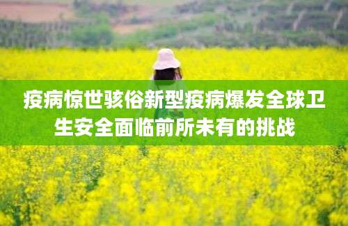 疫病惊世骇俗新型疫病爆发全球卫生安全面临前所未有的挑战