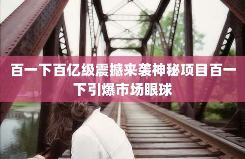 百一下百亿级震撼来袭神秘项目百一下引爆市场眼球