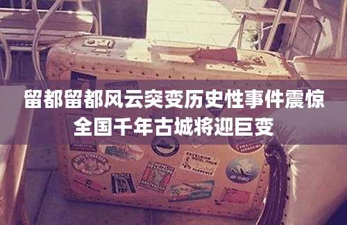 留都留都风云突变历史性事件震惊全国千年古城将迎巨变