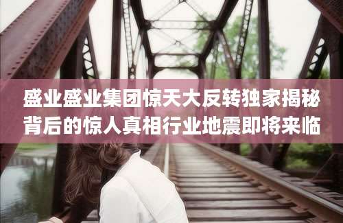 盛业盛业集团惊天大反转独家揭秘背后的惊人真相行业地震即将来临