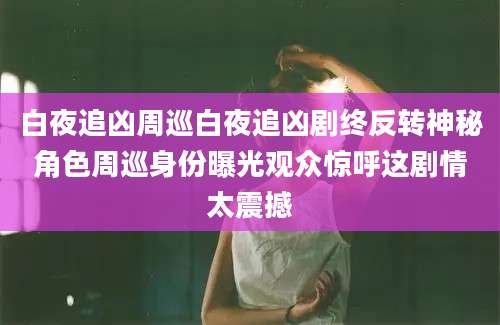 白夜追凶周巡白夜追凶剧终反转神秘角色周巡身份曝光观众惊呼这剧情太震撼