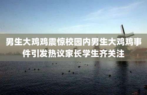 男生大鸡鸡震惊校园内男生大鸡鸡事件引发热议家长学生齐关注