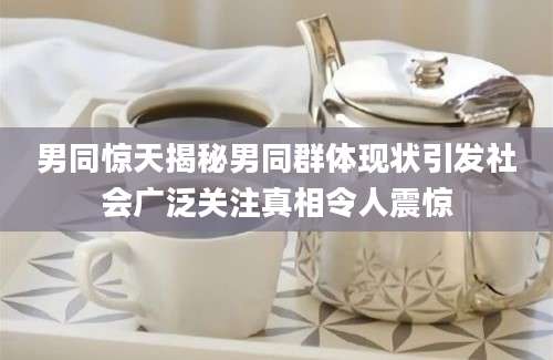 男同惊天揭秘男同群体现状引发社会广泛关注真相令人震惊