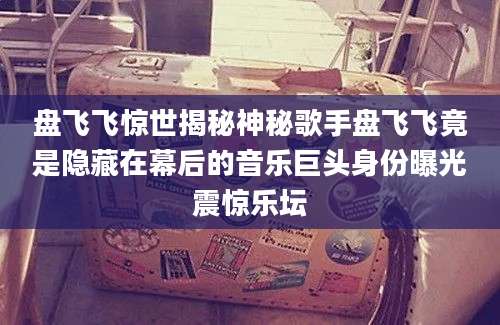 盘飞飞惊世揭秘神秘歌手盘飞飞竟是隐藏在幕后的音乐巨头身份曝光震惊乐坛
