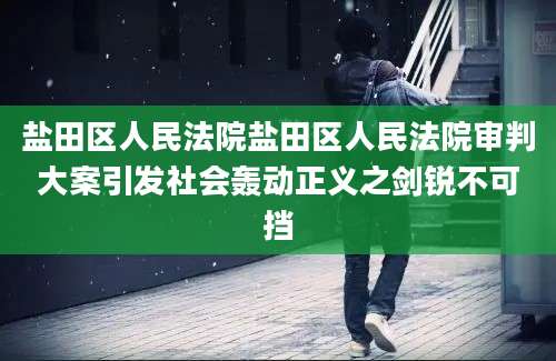 盐田区人民法院盐田区人民法院审判大案引发社会轰动正义之剑锐不可挡