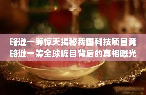 略逊一筹惊天揭秘我国科技项目竟略逊一筹全球瞩目背后的真相曝光