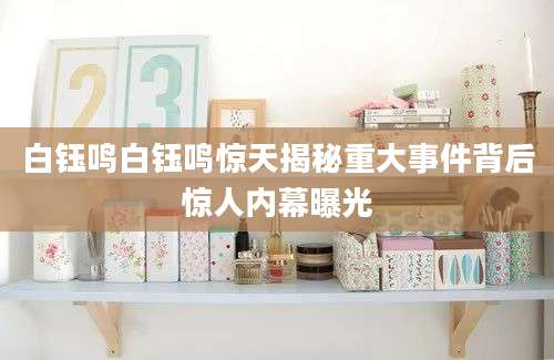 白钰鸣白钰鸣惊天揭秘重大事件背后惊人内幕曝光