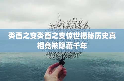 癸酉之变癸酉之变惊世揭秘历史真相竟被隐藏千年
