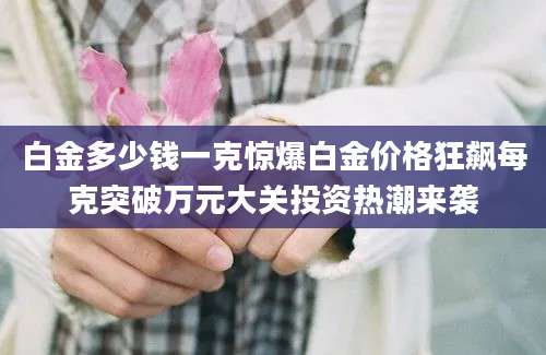 白金多少钱一克惊爆白金价格狂飙每克突破万元大关投资热潮来袭