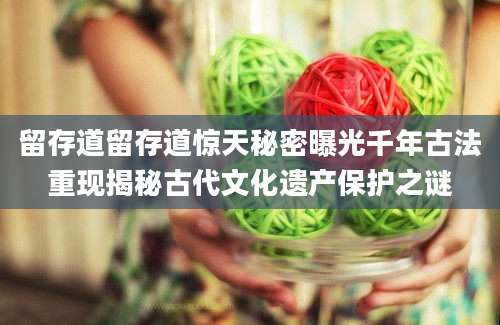 留存道留存道惊天秘密曝光千年古法重现揭秘古代文化遗产保护之谜