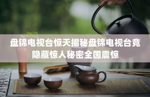 盘锦电视台惊天揭秘盘锦电视台竟隐藏惊人秘密全国震惊