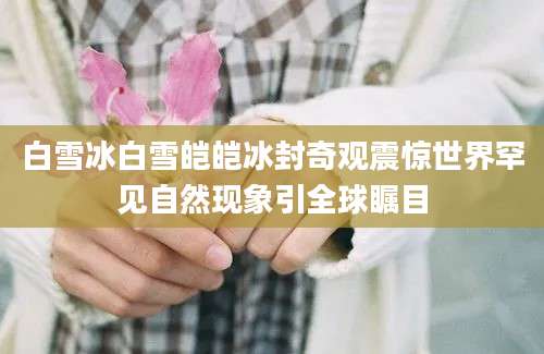 白雪冰白雪皑皑冰封奇观震惊世界罕见自然现象引全球瞩目