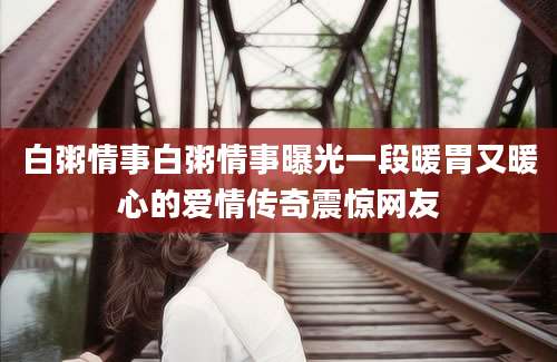 白粥情事白粥情事曝光一段暖胃又暖心的爱情传奇震惊网友