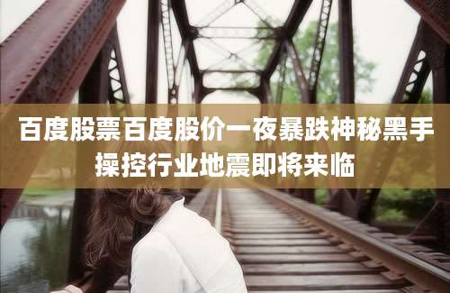 百度股票百度股价一夜暴跌神秘黑手操控行业地震即将来临