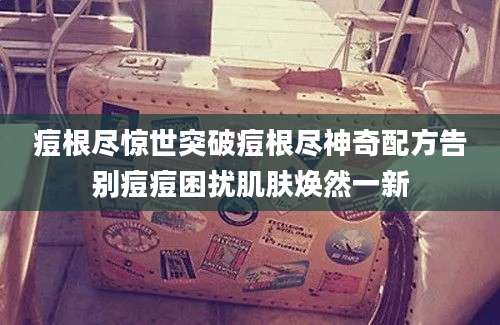 痘根尽惊世突破痘根尽神奇配方告别痘痘困扰肌肤焕然一新