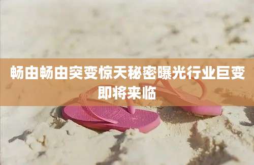 畅由畅由突变惊天秘密曝光行业巨变即将来临
