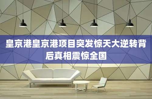 皇京港皇京港项目突发惊天大逆转背后真相震惊全国