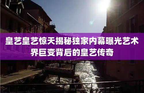 皇艺皇艺惊天揭秘独家内幕曝光艺术界巨变背后的皇艺传奇