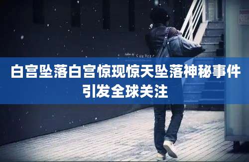 白宫坠落白宫惊现惊天坠落神秘事件引发全球关注