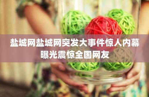 盐城网盐城网突发大事件惊人内幕曝光震惊全国网友