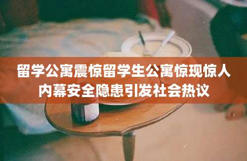 留学公寓震惊留学生公寓惊现惊人内幕安全隐患引发社会热议