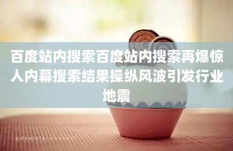 百度站内搜索百度站内搜索再爆惊人内幕搜索结果操纵风波引发行业地震
