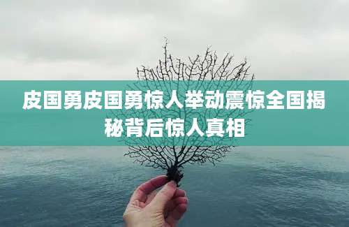 皮国勇皮国勇惊人举动震惊全国揭秘背后惊人真相
