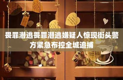 畏罪潜逃畏罪潜逃嫌疑人惊现街头警方紧急布控全城追捕