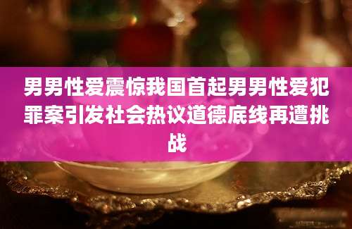 男男性爱震惊我国首起男男性爱犯罪案引发社会热议道德底线再遭挑战