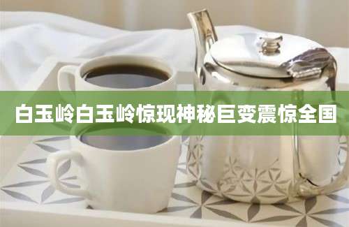 白玉岭白玉岭惊现神秘巨变震惊全国