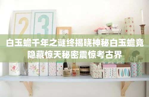白玉蟾千年之谜终揭晓神秘白玉蟾竟隐藏惊天秘密震惊考古界