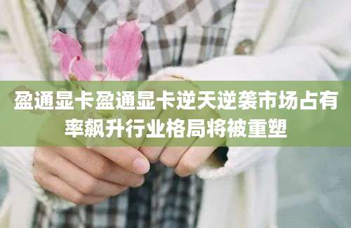 盈通显卡盈通显卡逆天逆袭市场占有率飙升行业格局将被重塑