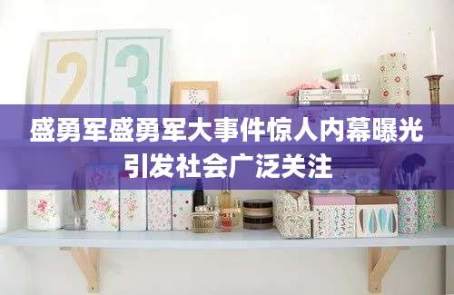 盛勇军盛勇军大事件惊人内幕曝光引发社会广泛关注