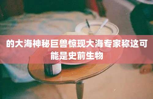 的大海神秘巨兽惊现大海专家称这可能是史前生物