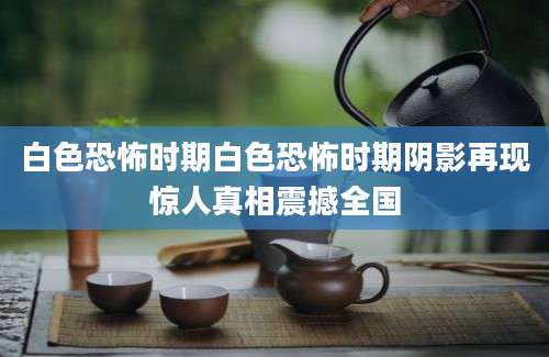 白色恐怖时期白色恐怖时期阴影再现惊人真相震撼全国