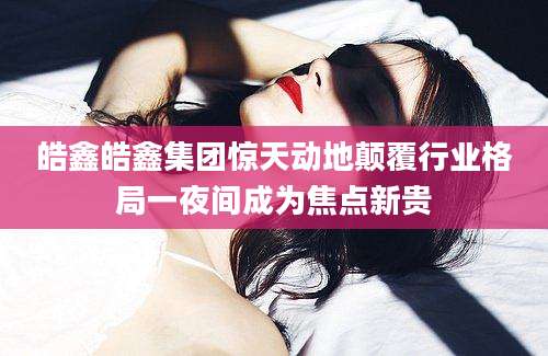 皓鑫皓鑫集团惊天动地颠覆行业格局一夜间成为焦点新贵
