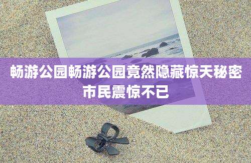 畅游公园畅游公园竟然隐藏惊天秘密市民震惊不已