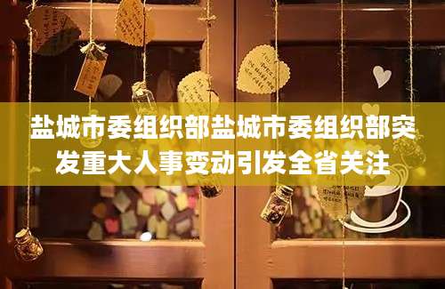 盐城市委组织部盐城市委组织部突发重大人事变动引发全省关注