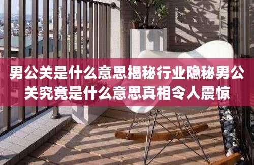 男公关是什么意思揭秘行业隐秘男公关究竟是什么意思真相令人震惊