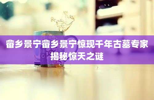 畲乡景宁畲乡景宁惊现千年古墓专家揭秘惊天之谜