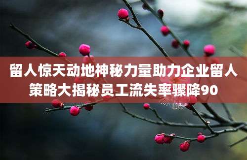 留人惊天动地神秘力量助力企业留人策略大揭秘员工流失率骤降90