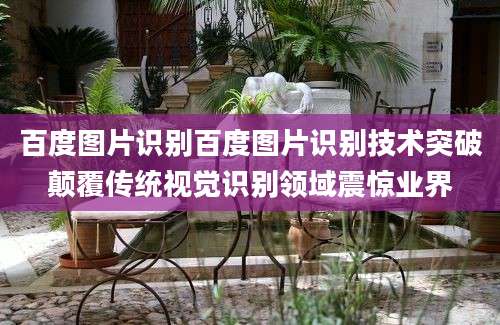 百度图片识别百度图片识别技术突破颠覆传统视觉识别领域震惊业界