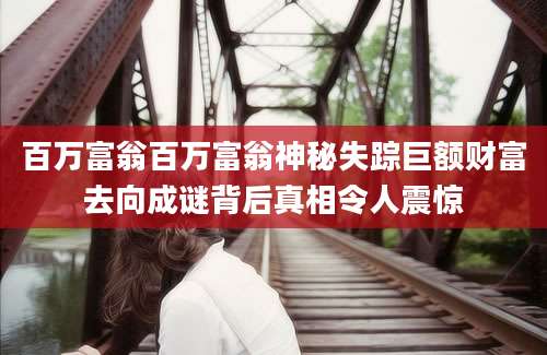 百万富翁百万富翁神秘失踪巨额财富去向成谜背后真相令人震惊