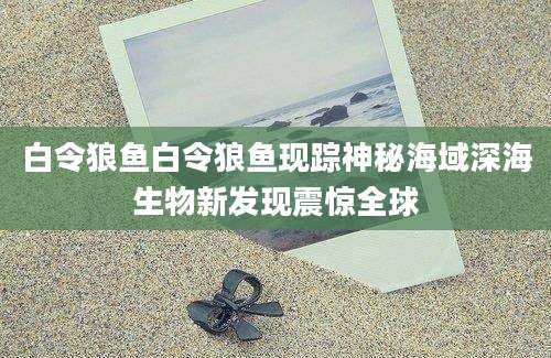 白令狼鱼白令狼鱼现踪神秘海域深海生物新发现震惊全球
