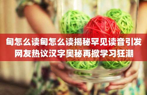 甸怎么读甸怎么读揭秘罕见读音引发网友热议汉字奥秘再掀学习狂潮