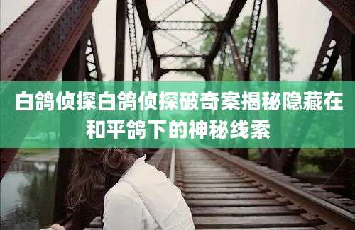 白鸽侦探白鸽侦探破奇案揭秘隐藏在和平鸽下的神秘线索