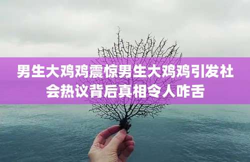男生大鸡鸡震惊男生大鸡鸡引发社会热议背后真相令人咋舌